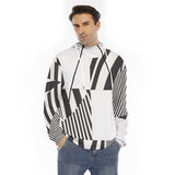 Men's Hoodie With Placket Double Zipper