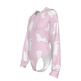 Women's Raglan Sleeve Hooded Bodysuit