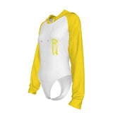 Women's Raglan Sleeve Hooded Bodysuit
