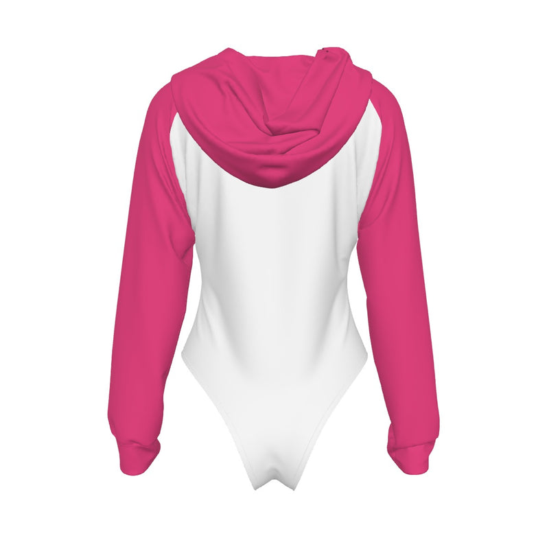 Women's Raglan Sleeve Hooded Bodysuit