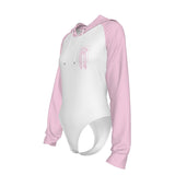 Women's Raglan Sleeve Hooded Bodysuit