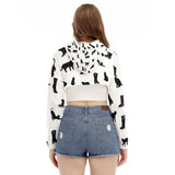 Women's Smock Short Hoodie With Long Sleeve