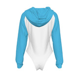 Women's Raglan Sleeve Hooded Bodysuit